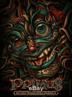 Primus Poster 7/5/2018 Greek Theatre Los Angeles CA Signed & Numbered #200