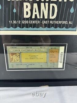 RARE Dave Matthews Band 11-30-12 NJ Sandy Relief Concert Poster & TICKETS # 745