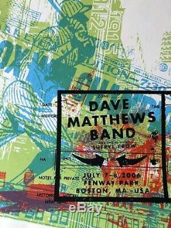 RARE Dave Matthews Band Fenway Park 2006 poster Limited Edition DMB Boston