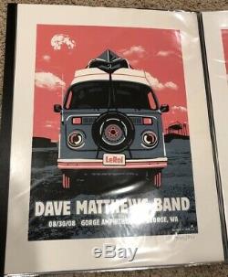 RARE Dave Matthews Band Gorge N3 2008 poster Limited Edition DMB LeRoi Van