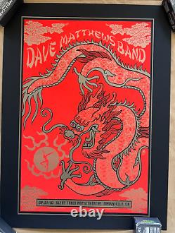 RARE Dave Matthews Band Poster Marysville CA Aug 27 2010 Methane #/375 DMB LE