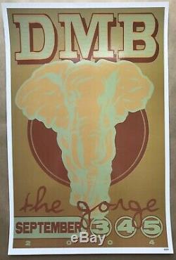 RARE Dave Matthews Band elephant Gorge 2004 poster Limited Edition /50 DMB