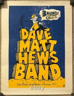 RARE OFFICIAL Dave Matthews Band Poster Red Rocks 2005 Morrison CO DMB Methane