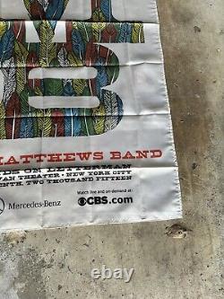 Rare 2015 Dave Matthew Band Flag Legends on Letterman Mercedes CBS Poster Banner
