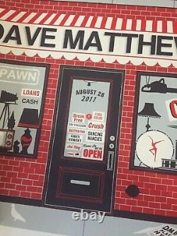 Rare Dave Matthews Band Poster Governor's Island Nyc Pawn Shop 8/28/11