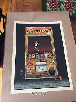 Rare Dave Matthews Band Poster Hartford Ct 5/26/2012 Toy Machine Claw S/n 34/675