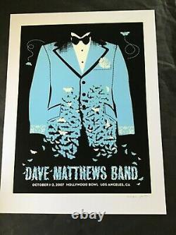 Rare Dave Matthews Band poster Hollywood 2007 Methane Avett Panic John Mayer