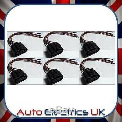 Set Of 6 Audi Vw Skoda Seat Ford Ignition Coil Connector Plug Pack Wiring Loom