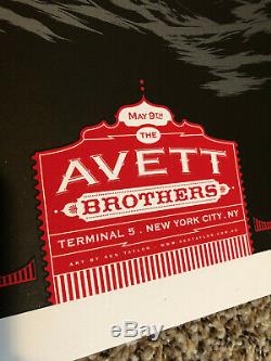 The Avett Brothers Poster by Ken Taylor 5/9/2012 in New York, NY Numbered xx/120