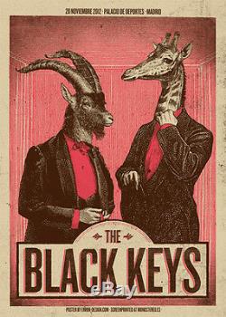 The Black Keys 2012 Poster Madrid Signed & Numbered #/210 Rare