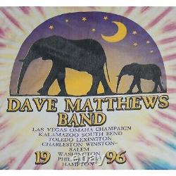 Vintage 1996 Dave Matthews Band Crash Tour T-Shirt 2XL Tie Dye Single Stitch