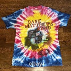 Vintage 1996 Dave Matthews Band Crash Tour T-Shirt XL Tie Dye Single Stitch