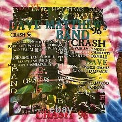 Vintage 1996 Dave Matthews Band Crash Tour T-Shirt XL Tie Dye Single Stitch