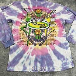 Vintage 1998 Dave Matthews Band RARE Tie Dye Long Sleeve Tour T Shirt