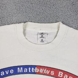 Vintage Dave Matthews Band Crash Tour Shirt Mens XL White 1996 Concert Hipster