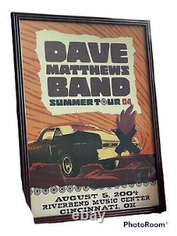 Vintage Dave Matthews Band Poster Summer 2004 Tour Cincinnati, Oh August 5, 2004